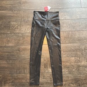 Spanx Faux Leather Leggings Black Size Medium New With Tags